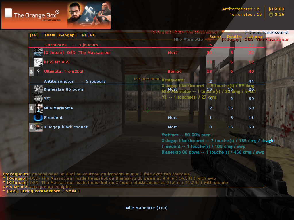 CS 1.6 - Triple kill HS Famas et Deagle